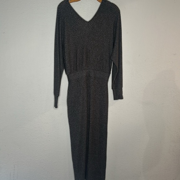Anthropologie Daily Practice Barre Midi Dress Knit Sweater Dress Carbon SML - Picture 11 of 11
